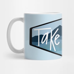 Take A Hike blue Mug